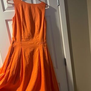 Chic Orange Midi Dress